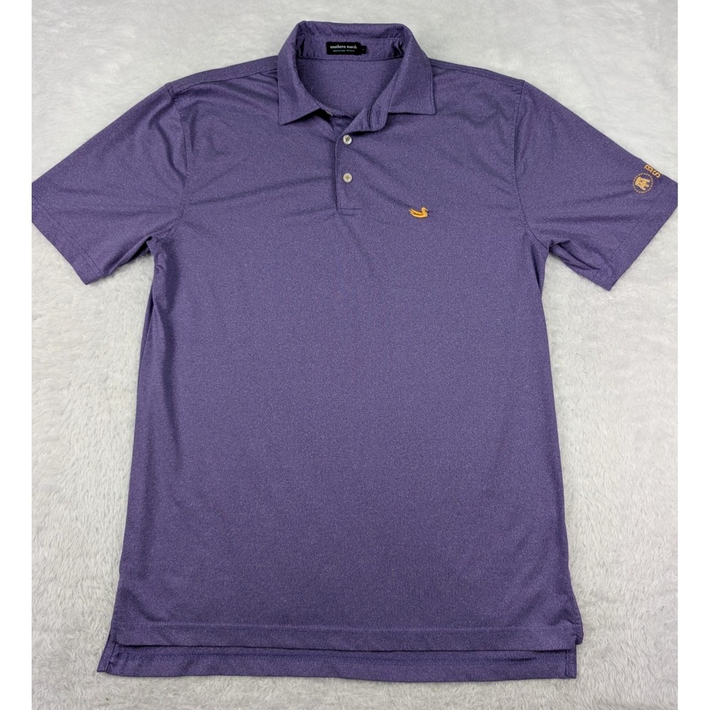 Southern Marsh Polo Shirt Men's S Purple Barstool Sportsbook Golf Stretch